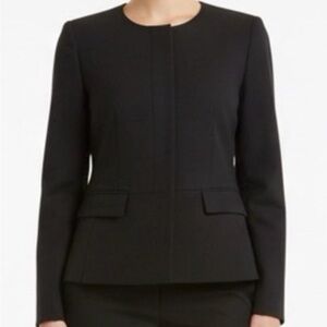 Ann Taylor Collarless Black Blazer